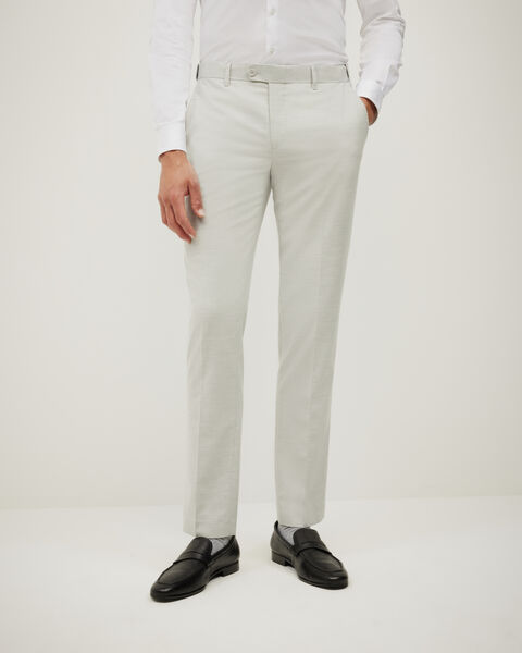 Textured Tailored Pant, Light Grey, hi-res